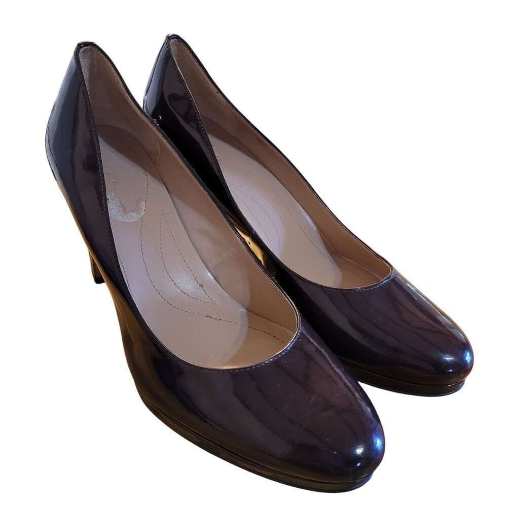 Tahari Women's Size 10M Carol Dark Brown Patent Leather High Heels 4" Spike - Picture 1 of 10